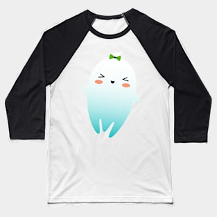 Kawaii Illustration cute Ghost for Kids Baseball T-Shirt